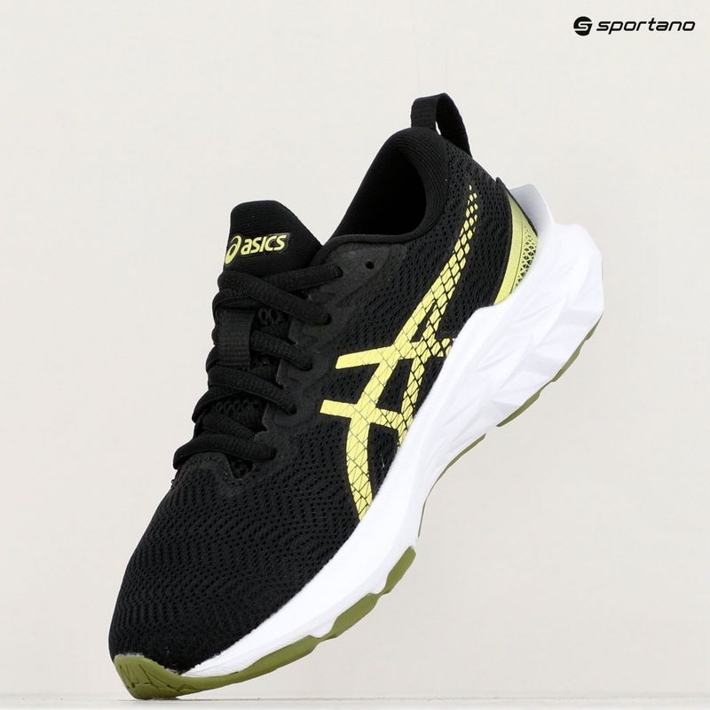 Gyerek futócipő ASICS Novablast 2 GS black/glow yellow 17
