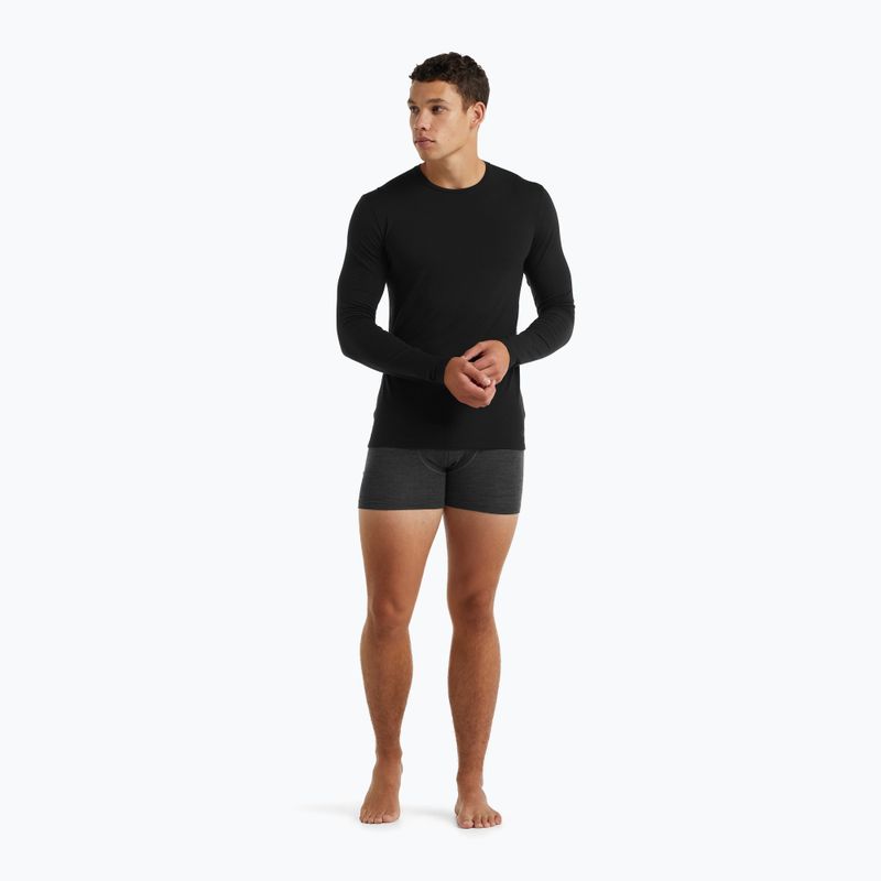 Férfi hosszú ujjú termikus icebreaker Merino 150 Anatomica Crewe fekete 2