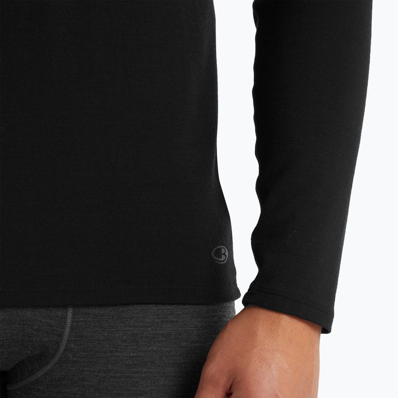 Férfi hosszú ujjú termikus icebreaker Merino 150 Anatomica Crewe fekete 5