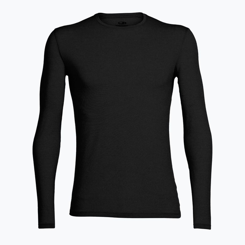 Férfi hosszú ujjú termikus icebreaker Merino 150 Anatomica Crewe fekete 7