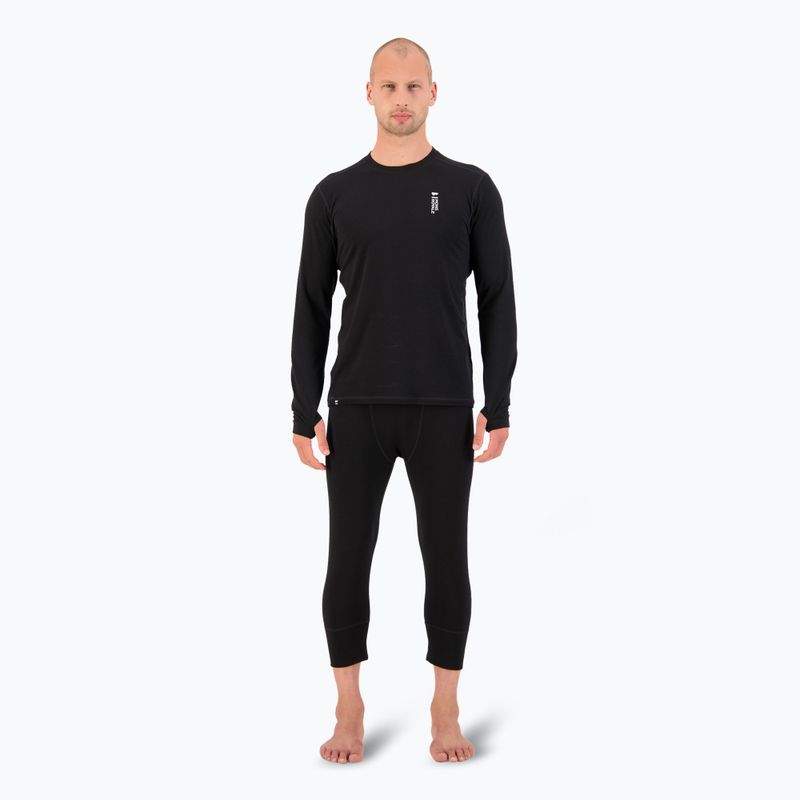 Férfi termo hosszú ujjú felső Mons Royale Cascade Merino Base Layer black 2