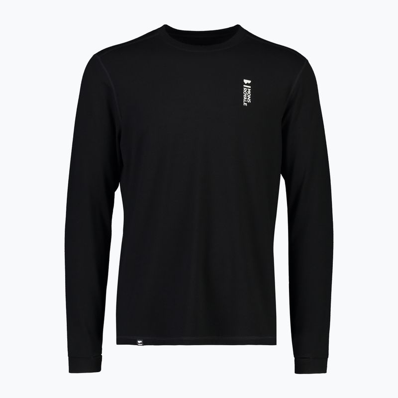 Férfi termo hosszú ujjú felső Mons Royale Cascade Merino Base Layer black 4