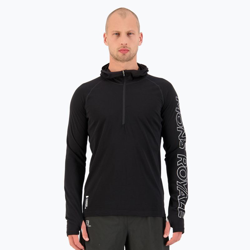Férfi melegítő pulóver Mons Royale Temple Tech Hood fekete