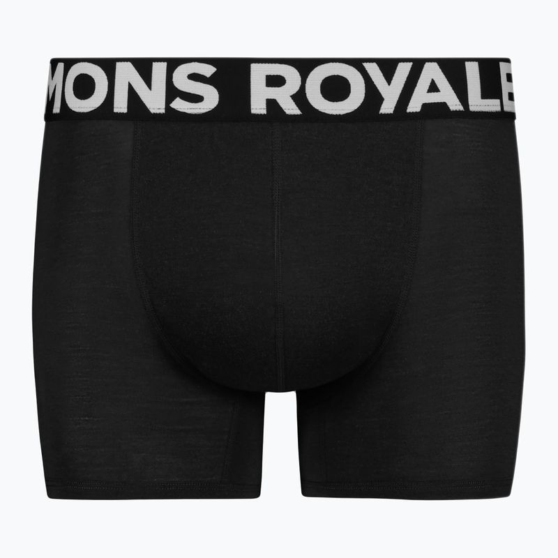 Boxeralsó termoaktywne férfi Mons Royale Hold 'em Shorty Merino black