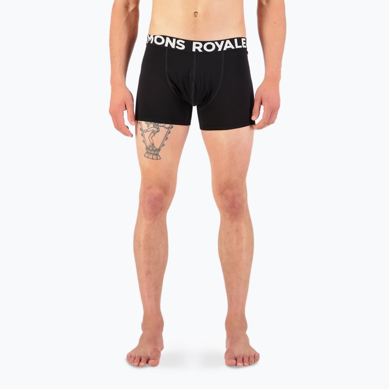 Boxeralsó termoaktywne férfi Mons Royale Hold 'em Shorty Merino black 3