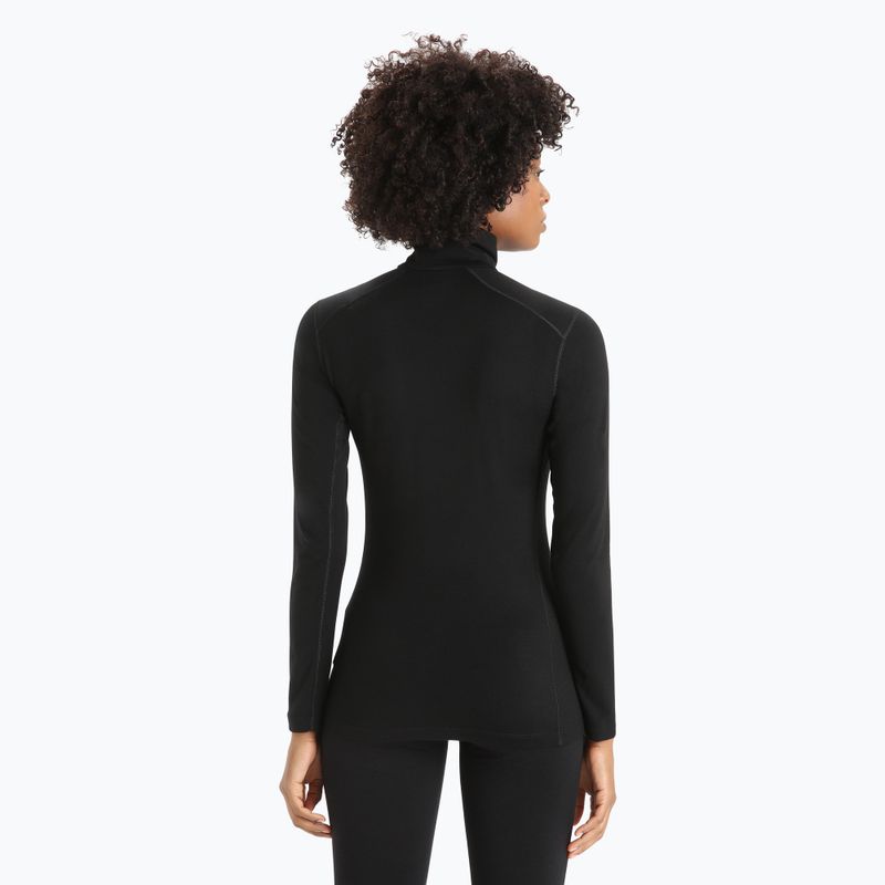 Női hőaktív pulóver icebreaker 200 Oasis Half Zip fekete 3