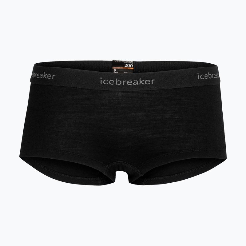 Női termoaktív boxer nadrág Icebreaker Merino 200 Oasis Boy Shorts black