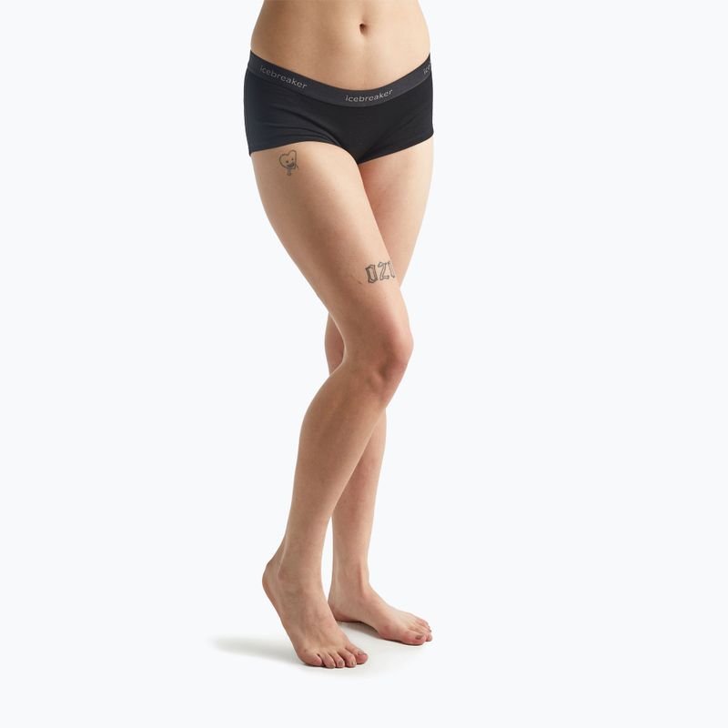 Női termoaktív boxer nadrág Icebreaker Merino 200 Oasis Boy Shorts black 2