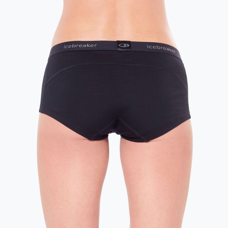 Női termoaktív boxer nadrág Icebreaker Merino 200 Oasis Boy Shorts black 6
