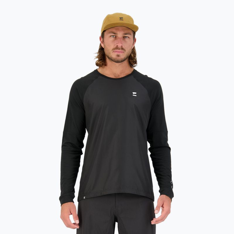 Longsleeve rowerowy męski Mons Royale Tarn Merino Shift Wind Jersey black
