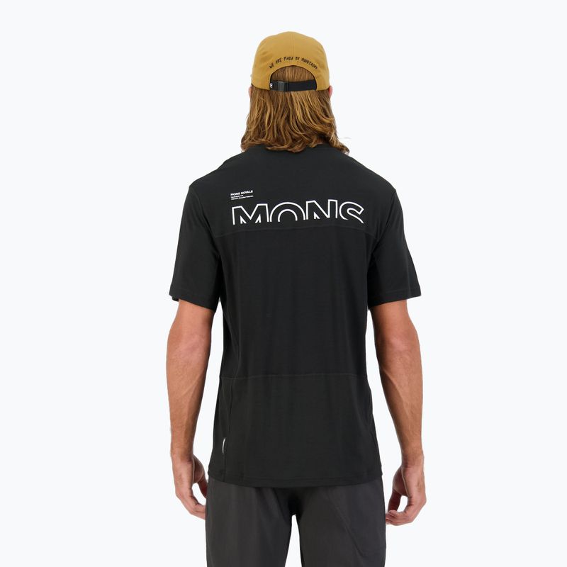 Férfi kerékpáros póló Mons Royale Tarn Merino black 3