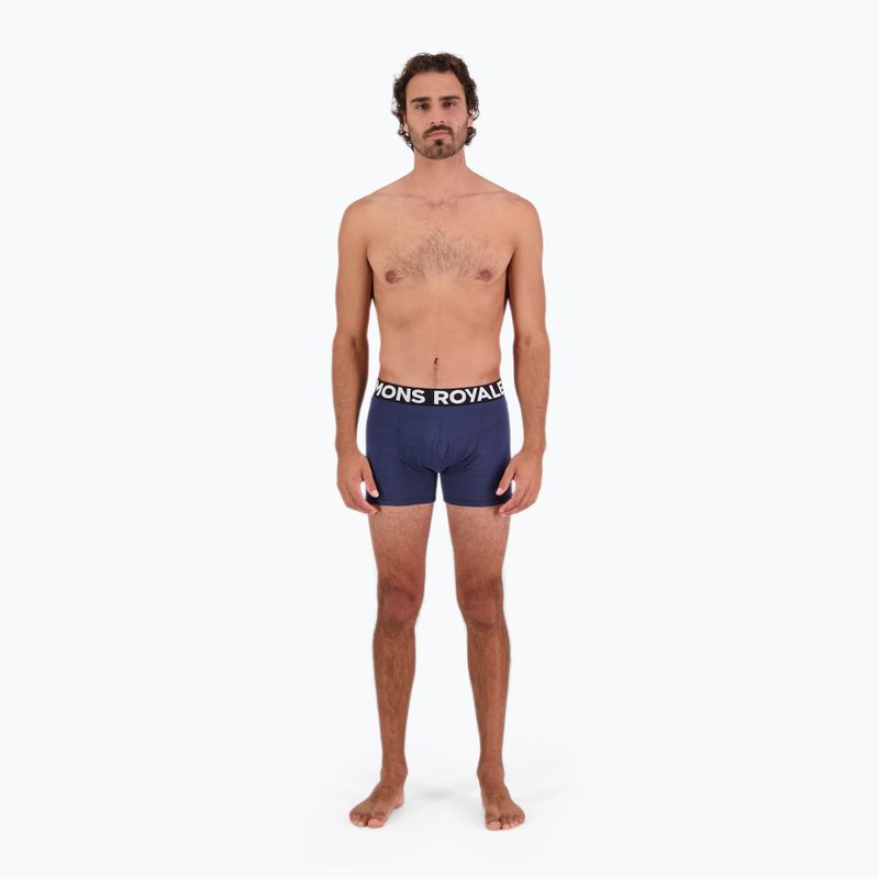 Boxeralsó termoaktywne férfi Mons Royale Hold 'em Shorty Merino midnight 4