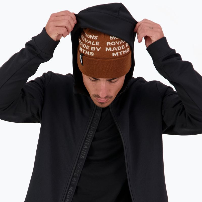 Férfi pulóver Mons Royale Arcadia Merino Fleece Hoody black 3