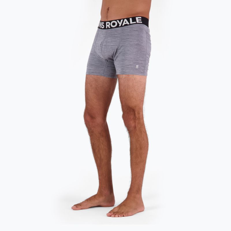 Boxeralsó termoaktywne férfi Mons Royale Hold 'em Shorty Merino grey heather 6