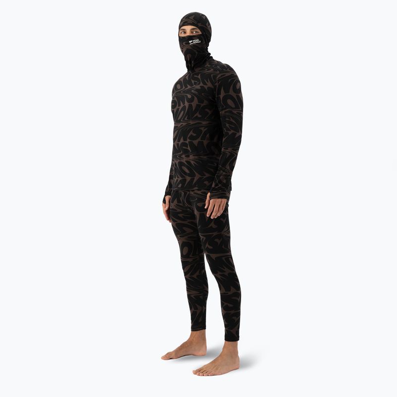 Férfi termo hosszú ujjú felső Mons Royale Cascade Merino Base Layer signal lost cedar 7