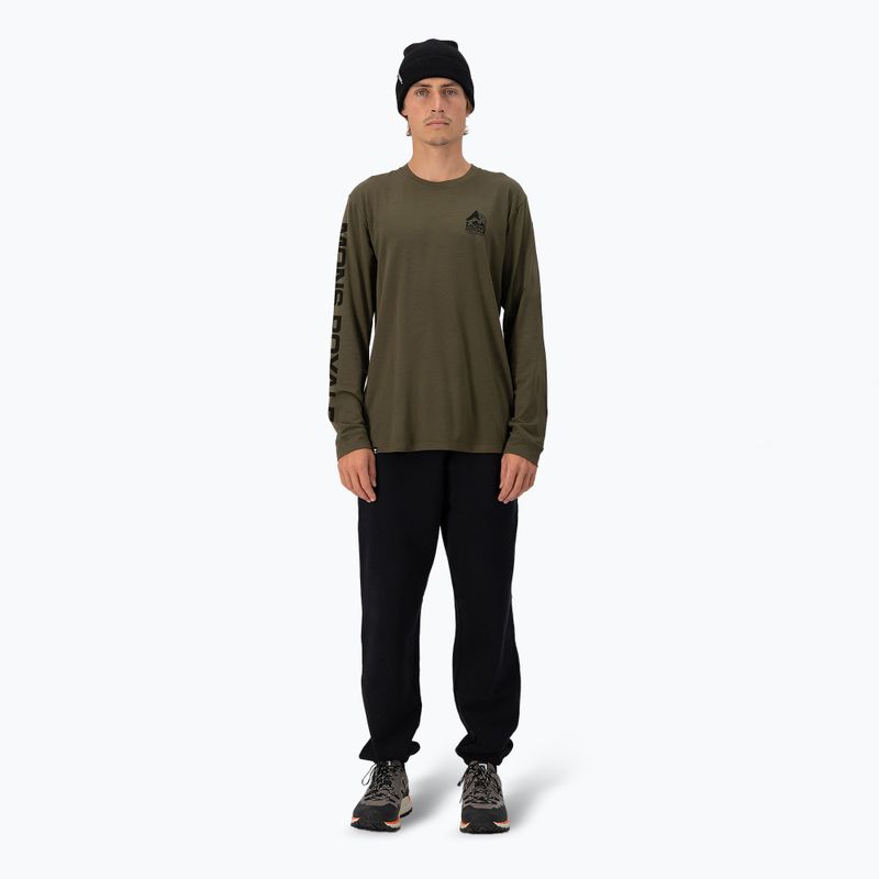 Férfi hőaktív pulóver Mons Royale Icon dark olive 2