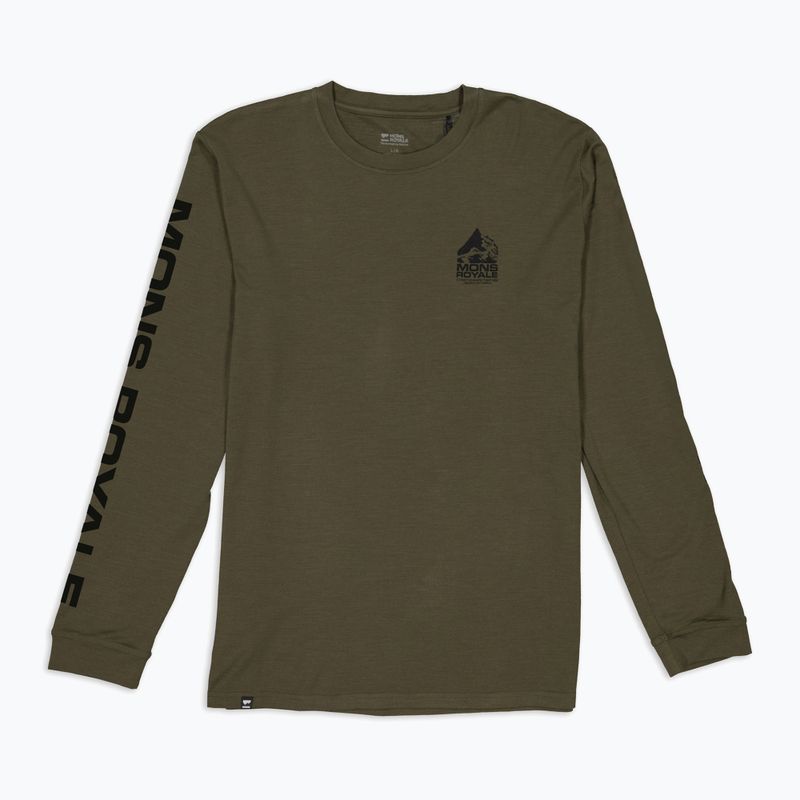 Férfi hőaktív pulóver Mons Royale Icon dark olive 4