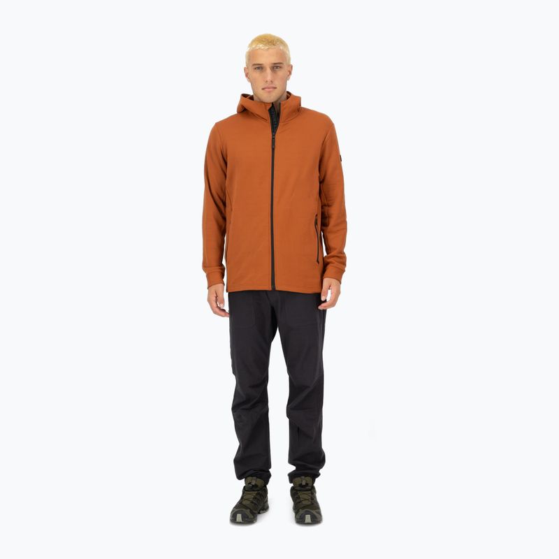 Férfi pulóver Mons Royale Arcadia Merino Fleece Hoody ginger 2
