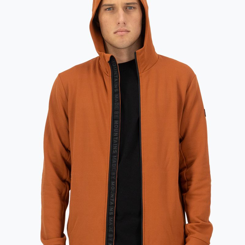 Férfi pulóver Mons Royale Arcadia Merino Fleece Hoody ginger 4