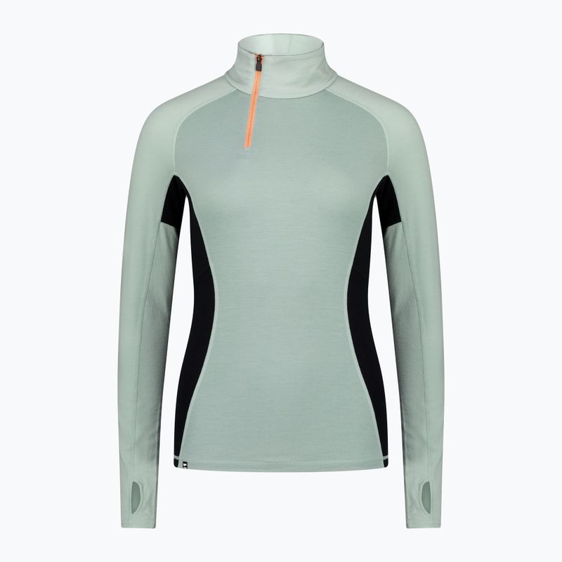 Férfi termo hosszú ujjú felső Mons Royale Olympus Merino Base Layer 1/2 Zip dew/ black 5