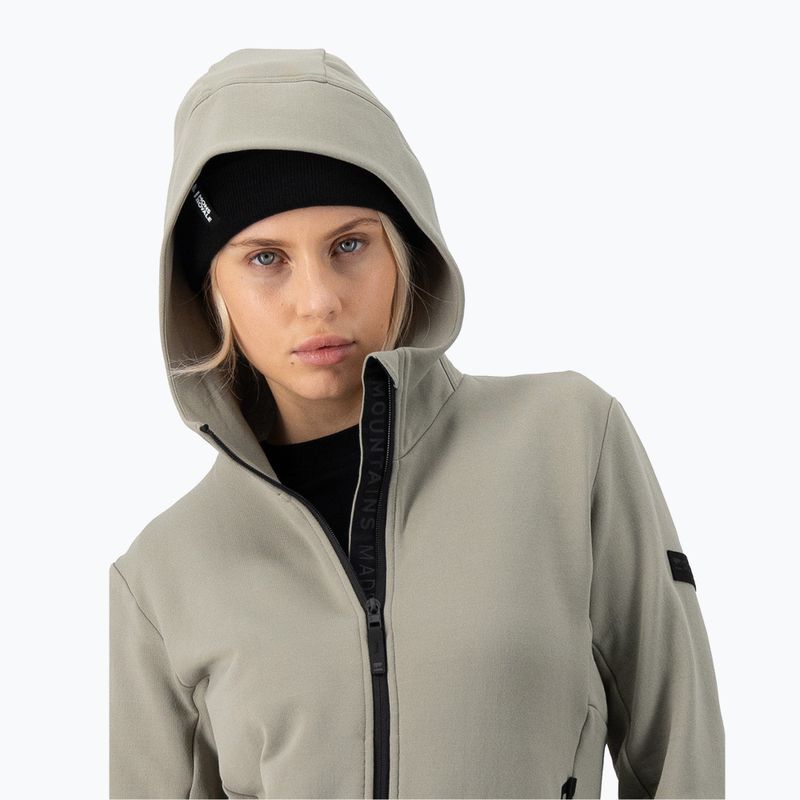 Női pulóver Mons Royale Arcadia Merino Fleece Hoody dried sage 4
