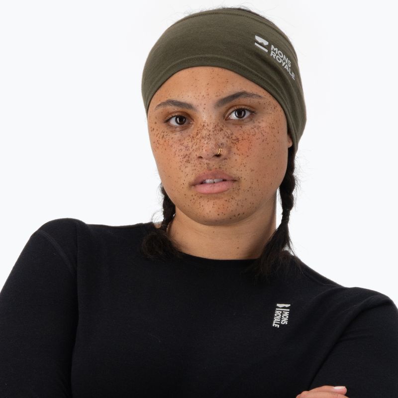 Fejpánt Mons Royale Haines Merino dark olive 2
