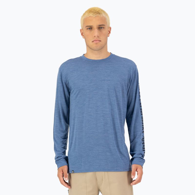 Férfi hőaktív pulóver Mons Royale Zephyr Tencel steel blue