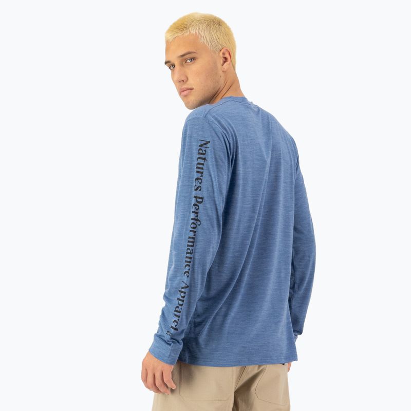 Férfi thermo active hosszú ujjú Mons Royale Zephyr Tencel acél kék 2