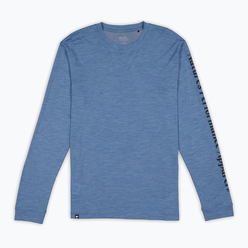 Férfi thermo active hosszú ujjú Mons Royale Zephyr Tencel acél kék 3