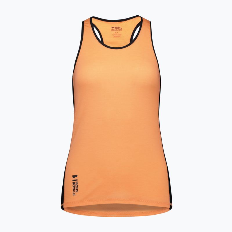 Női termikus tank top Mons Royale Bella Merino Tank punch/fekete 3