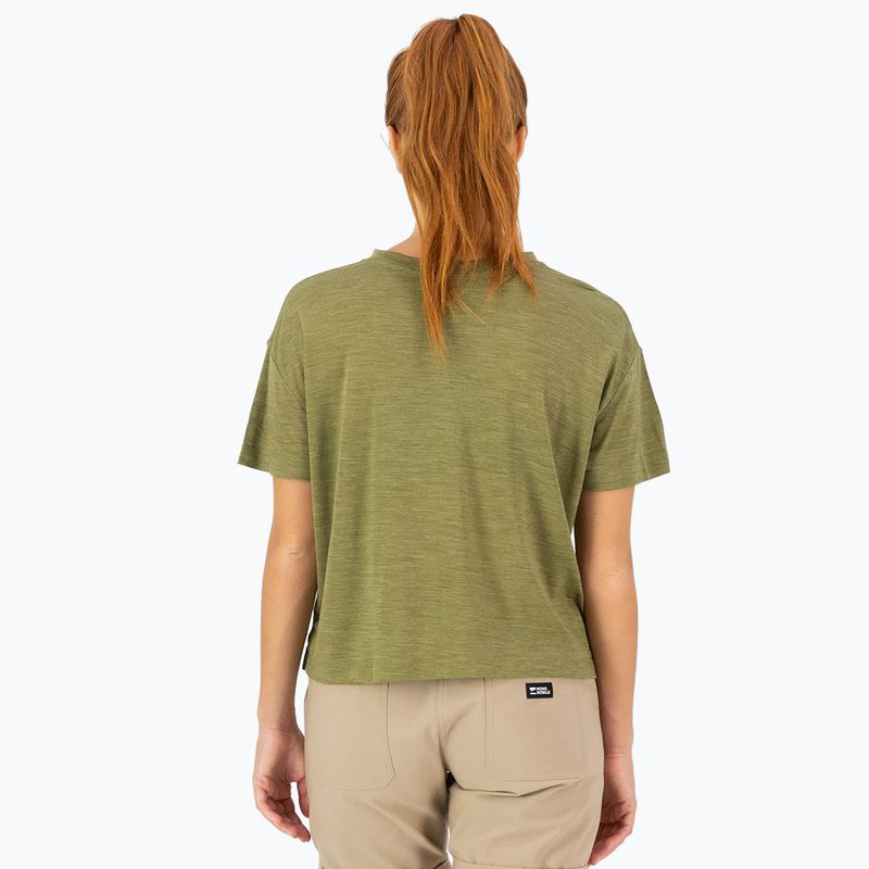 Női termál póló Mons Royale Zephyr Tencel Boxy fern női póló Mons Royale Zephyr Tencel Boxy fern 2