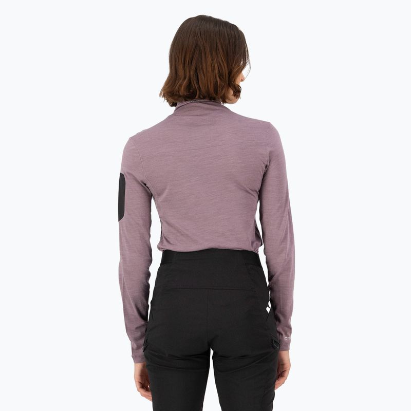 Női hőaktív pulóver Mons Royale Diversion Mock Neck mauve 2