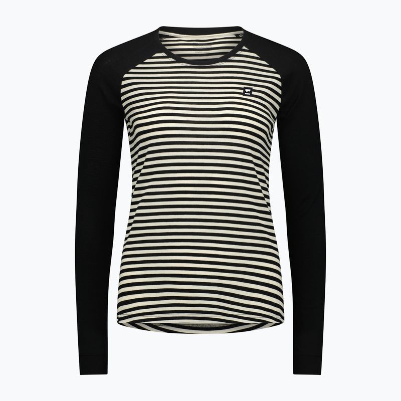 Női hőaktív pulóver Mons Royale Icon Raglan mr stripe/black 3
