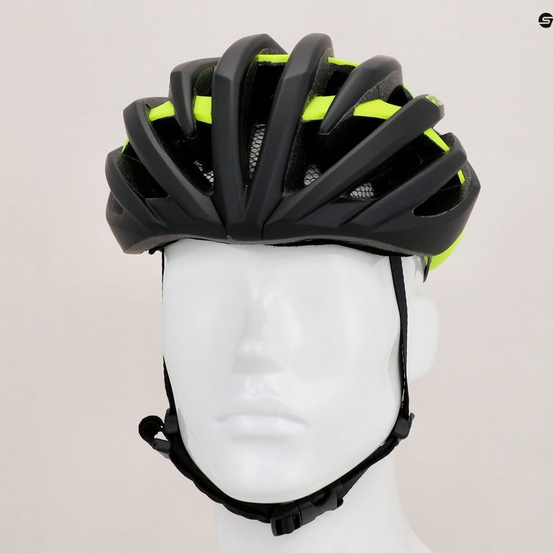 Kerékpáros sisak Rogelli Tecta black/fluor 19