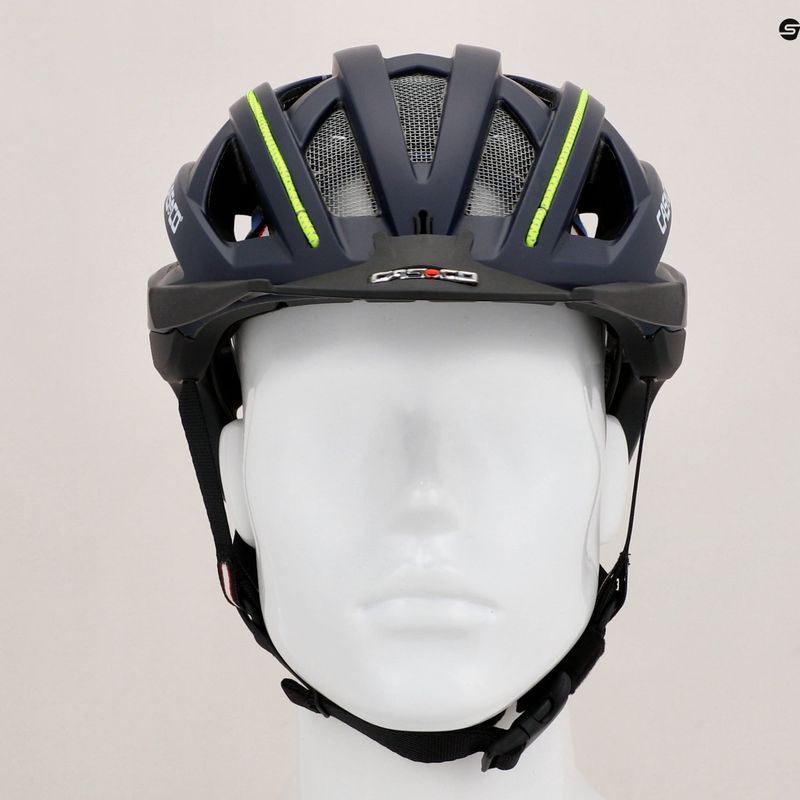 Kerékpáros sisak CASCO Cuda 2 blue/neon yellow matt 9