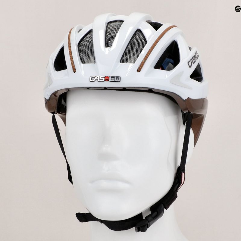 Kerékpáros sisak CASCO Cuda 2 Strada white/mocca 9