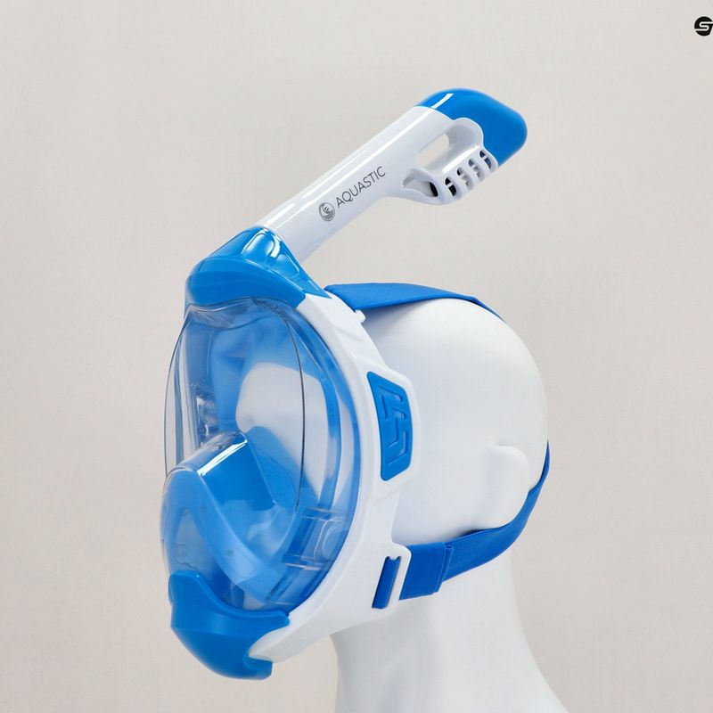 AQUASTIC KAI kék teljes arcos snorkel maszk 11