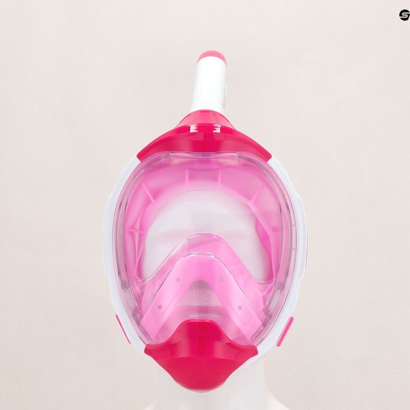 AQUASTIC KAI rózsaszínű teljes arcos snorkel maszk 15