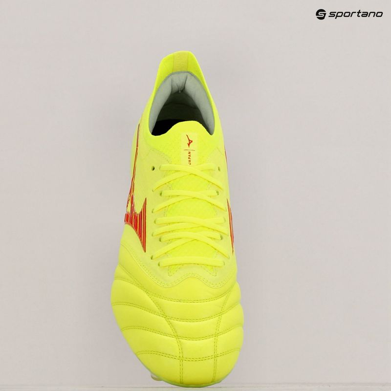 Férfi focicipő Mizuno Morelia Neo IV Β Japan Mix safety yellow/flery coral 2/safety yellow 9