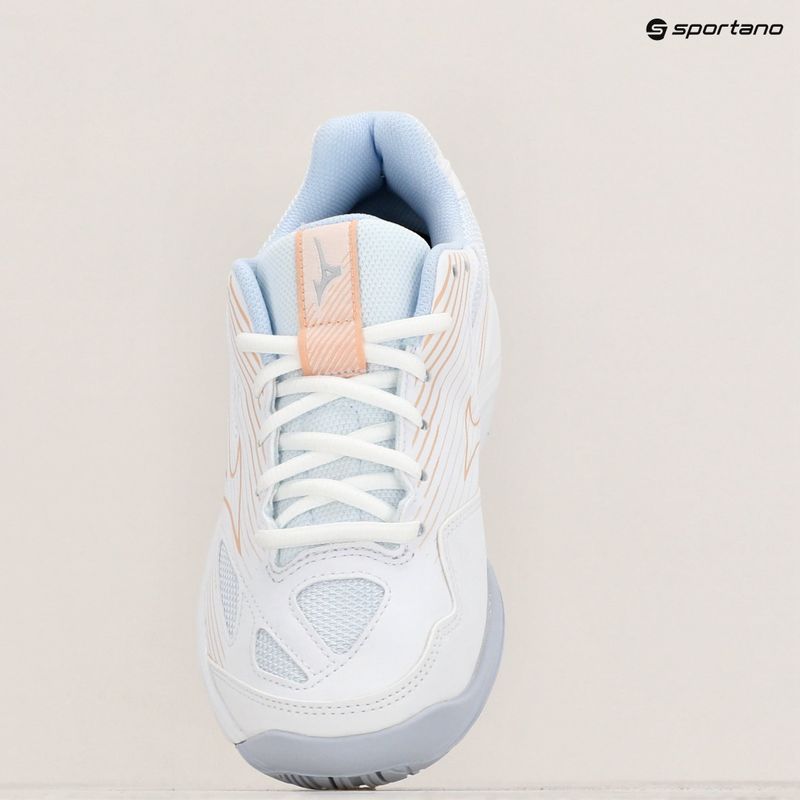 Női röplabda cipő Mizuno Cyclone Speed 4 white/peach parfait/halogen blue 9