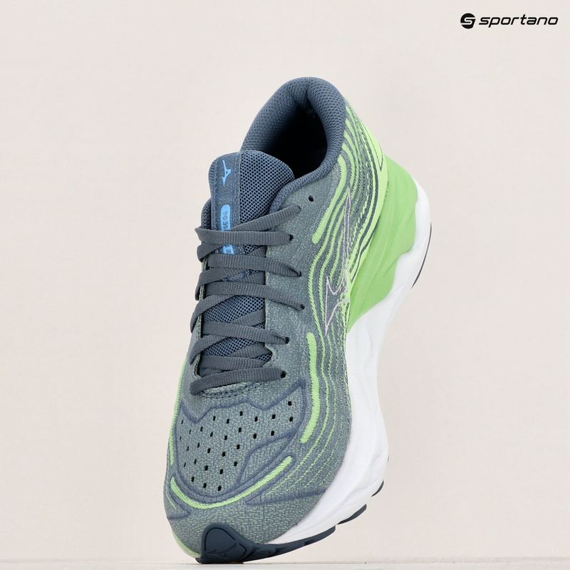 Férfi futócipő Mizuno Wave Skyrise 4 camo zöld/kínai kék/909c 9