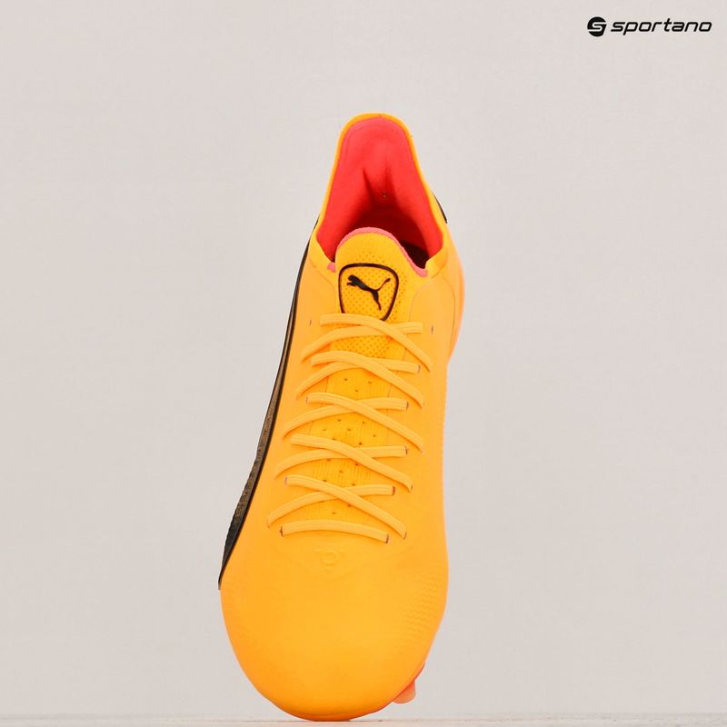 PUMA King Ultimate Fg/Ag sun stream/puma black/sunset glow futballcipő 17