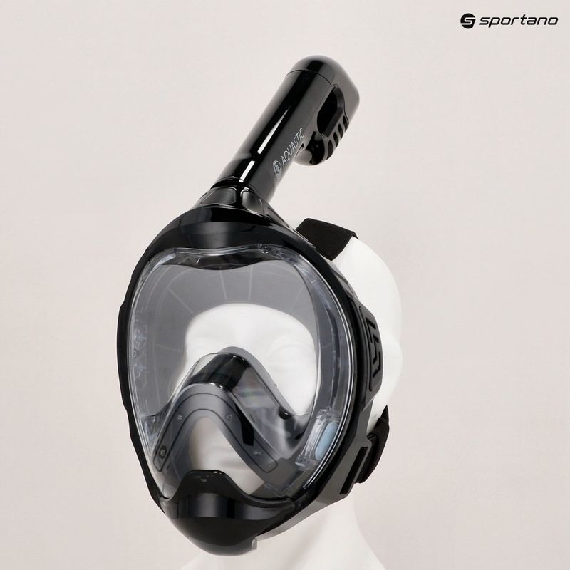 AQUASTIC KAI Jr fekete gyermek teljes arcos snorkel maszk 10