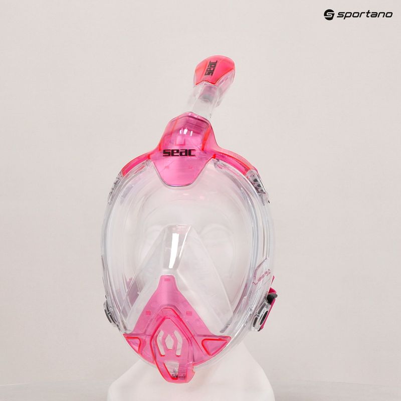 Egész arcos snorkeling maszk SEAC Libera transparent/pink 7