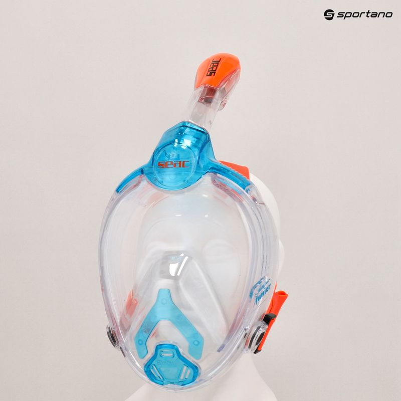 Gyerek egész arcos snorkeling maszk SEAC Libera acquamarine/orange 7