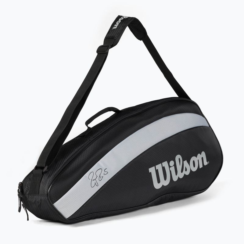 Wilson Rf Team 3 csomag fekete-fehér WR8005801 Tenisz táska Wilson Rf Team 3 Pack