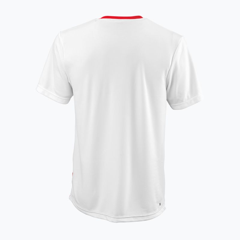 Wilson Team II Crew férfi teniszpóló piros-fehér WRA794002 2