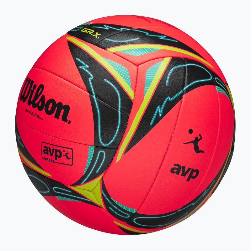 Wilson AVP GRX strandröplabda/Grass játéklabda piros 5 méret 3