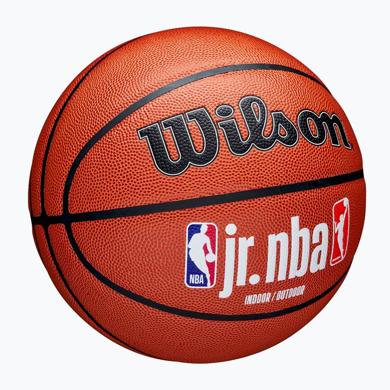 Gyermek kosárlabda Wilson NBA JR Fam Logo Indoor Outdoor barna méret 5 2