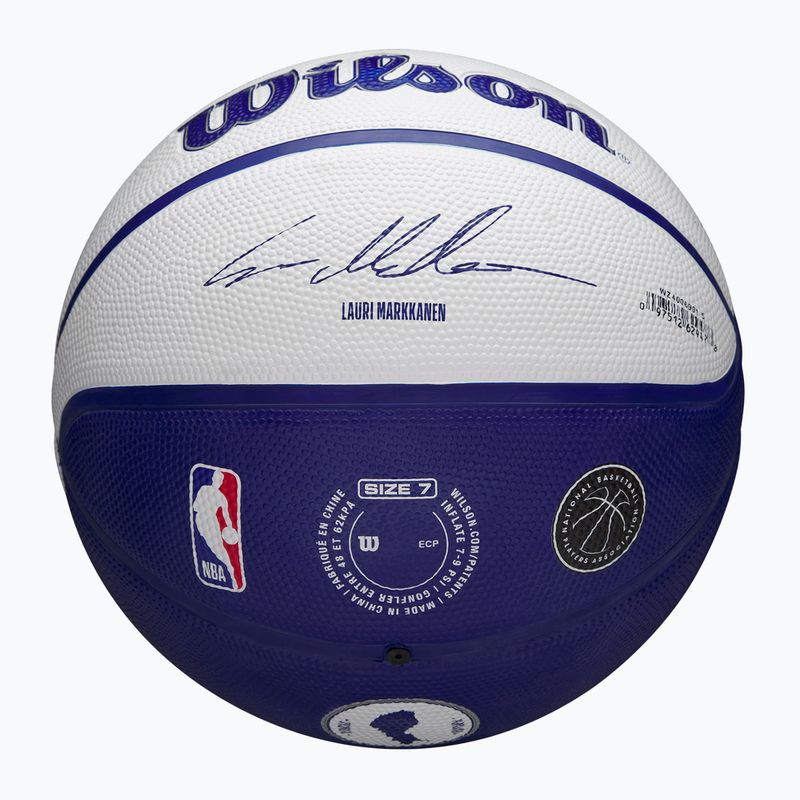 Gyermek kosárlabda Wilson NBA Player Local Markkanen kék méret 5 5